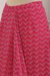 Pink Poly Georgette Printed Saree With Blouse image number 2