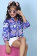Blue Cotton Floral Printed Shirt