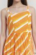 Yellow Cotton Printed Tiered Dress image number 1