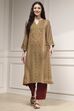 Blue Printed Straight Kurta image number 5