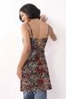 Blue & Red Cotton Floral Back Tie-Up Kurti image number 3