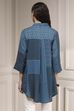 Blue Printed Straight Shirt image number 3
