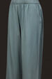 Earthy Blue Chanderi Embroidered Straight Suit Set image number 2