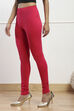 Camel Cotton Blend Solid Churidar image number 2