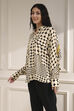 Ivory Viscose Asymmetric Printed Top image number 2
