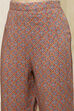 Brown Solid Gathered Straight Suit Set image number 2