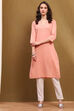 Green Cotton Blend Solid Straight Kurta image number 5