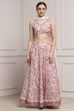 Ivory Polyester Printed Regular Lehenga Set image number 6