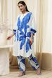 Indigo Blue and White Straight Co-ord Set image number 3