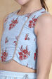Sky Blue Printed Flared Lehenga Set image number 1