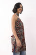 Blue & Red Cotton Floral Back Tie-Up Kurti image number 4