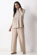 Metallics Art Silk Straight Palazzos image number 0