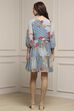 Blue Polyester Tiered Dress image number 3