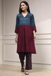 Teal Viscose Rayon Straight Printed Kurta Pants Set image number 6