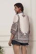 Brown Cotton Printed Straight Short Kurta image number 3