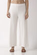 Black Viscose Lycra Relaxed Palazzos image number 4