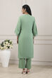 Pink Viscose Floral Embroidered Straight Suit Set image number 4
