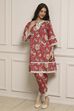 Pink Cotton Floral Straight Co-ord Set