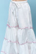 Pink Lehriya Cotton Kurta With Sharara & Net Dupatta image number 2