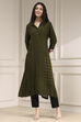 Indigo Blue Printed Straight Kurta image number 6