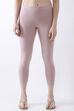 Maroon Cotton Lycra Solid Fitted Cropped Leggings image number 4