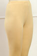 Camel Cotton Blend Solid Churidar image number 1