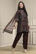 Brown Printed Straight Suit Set image number 5