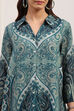 Teal LIVA Straight Printed Shirt image number 1