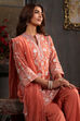 Earthy Blue Chanderi Embroidered Straight Suit Set image number 1