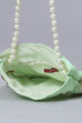 Green Fabric Floral Embellished Potli image number 5