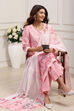 Powder Blue Cotton Straight Kurta Palazzo Suit Set image number 0