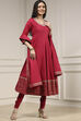 Teal Cotton Printed Anarkali Suit Set image number 5