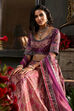 Purple Hand Embroidered Flared Lehenga Set