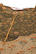 Khaki Cotton Straight Kurta Narrow Palazzo Suit Set image number 1