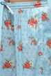 Blue Cotton Floral Printed A-Line Kurta Set image number 2