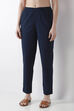 Bottle Green Cotton Solid Fitted Pants image number 4