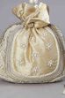 Beige Fabric Floral Embellished Potli image number 6