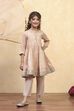 Gold Cotton Dyed Gathered Suit Set