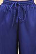 Blue Viscose Blend Solid Kalidar Suit Set image number 2