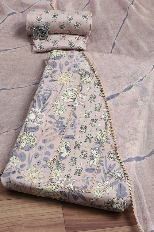 Embroidered Unstitched Suit Set