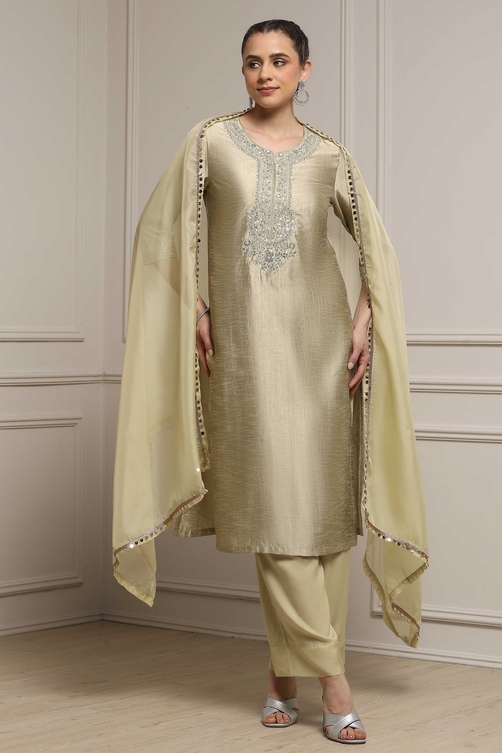 Light Green Straight Suit Set