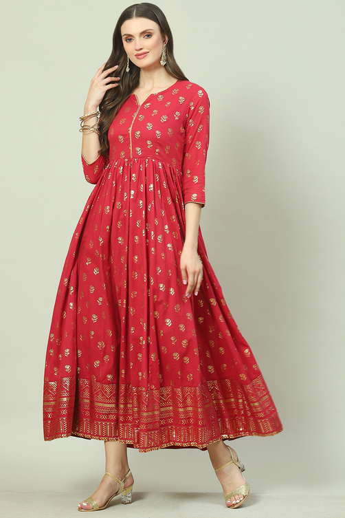 Red Cotton Dress