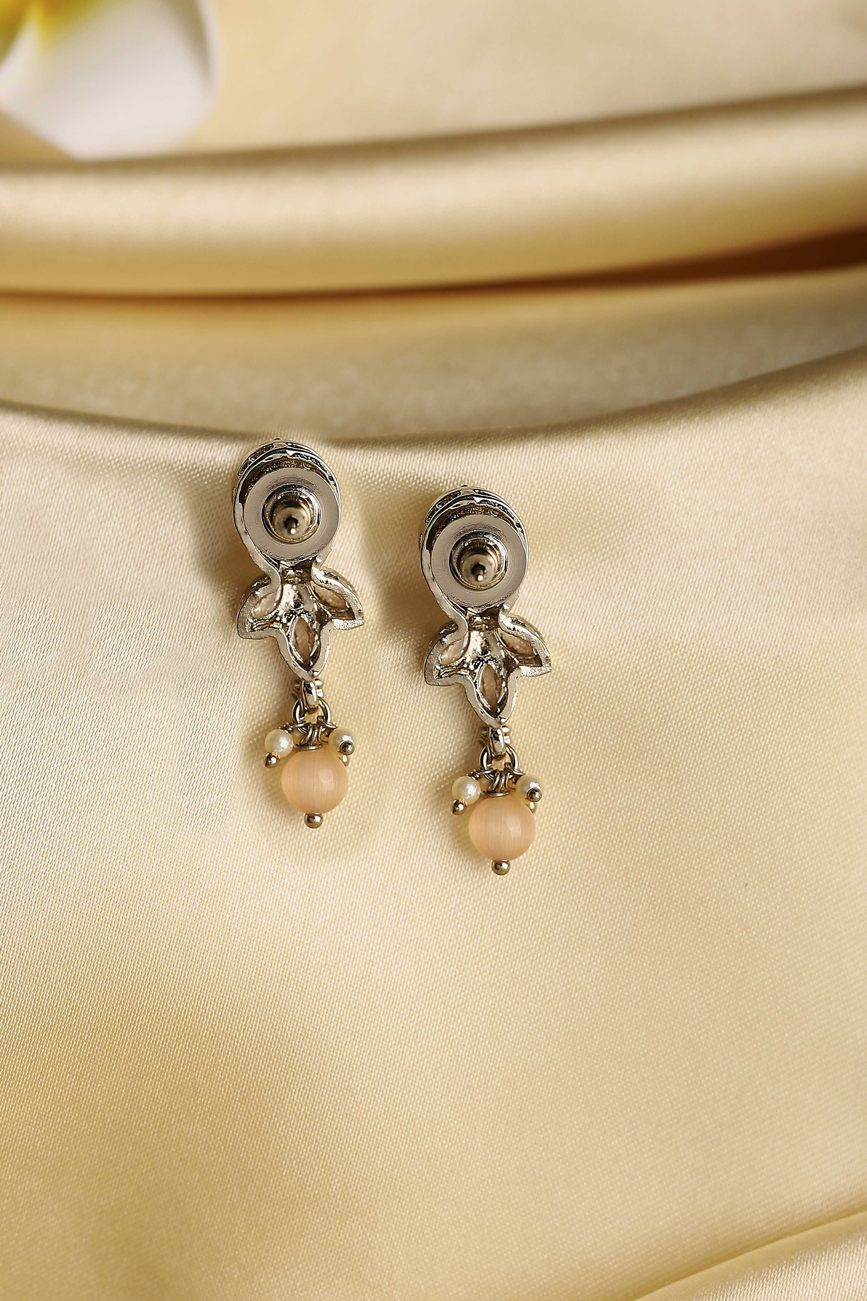 Peach Alloy Drop & Danglers image number 2