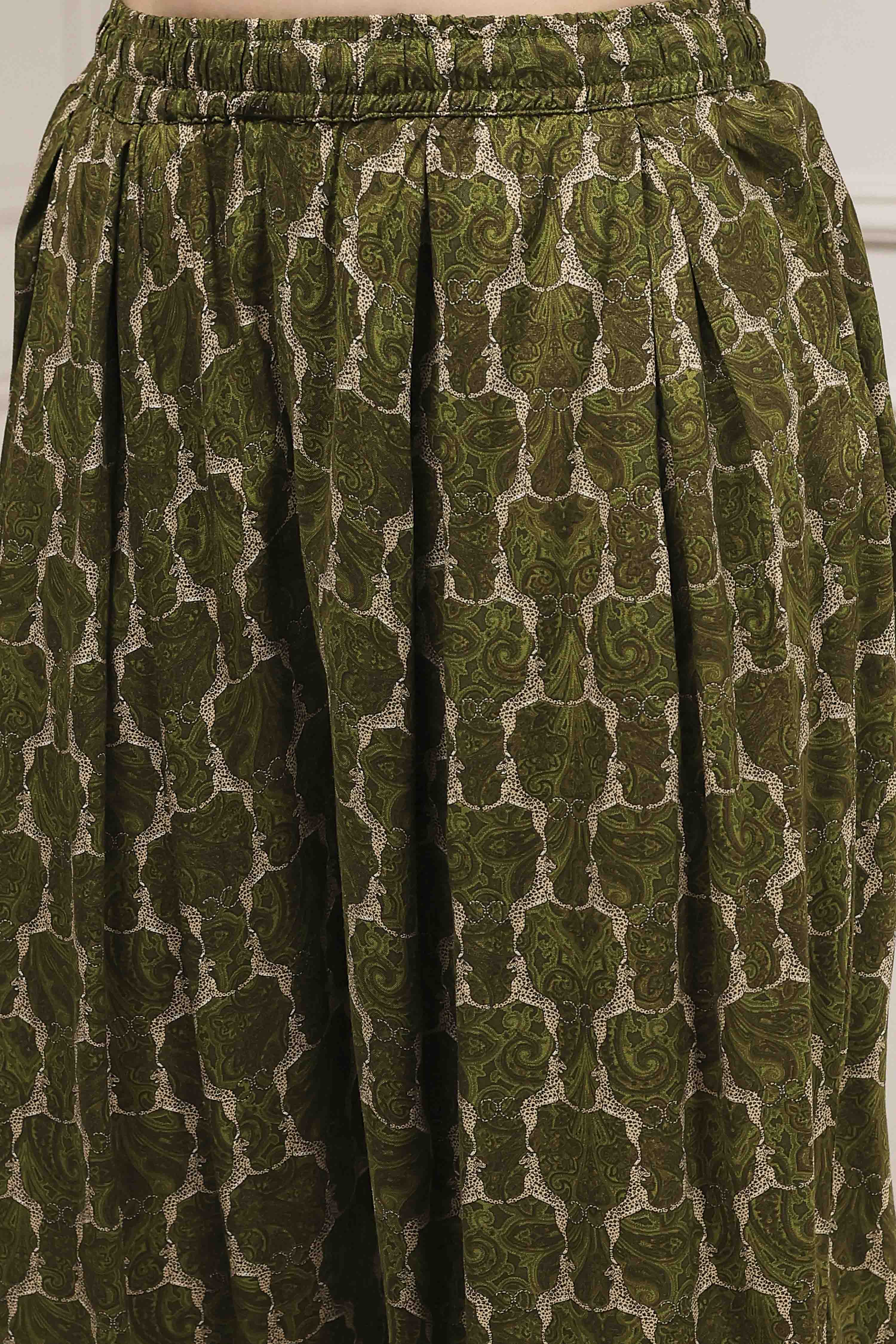 Indigo Blue Printed Straight Suit Set image number 2
