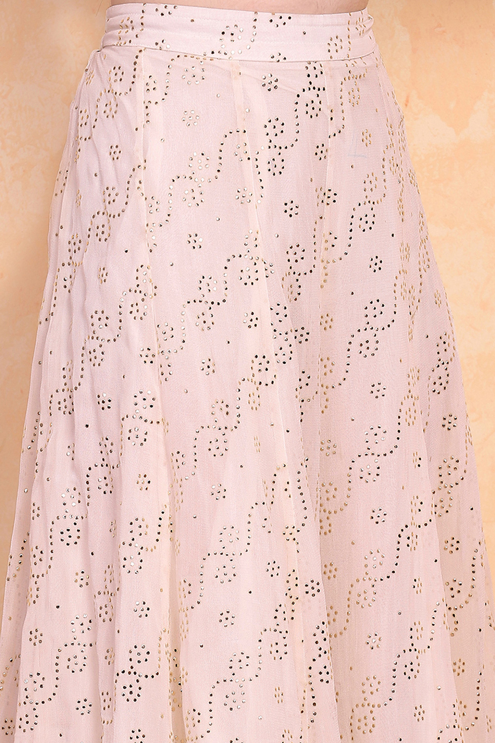 Off-White Embroidered Short Kurta & Palazzo Set image number 2