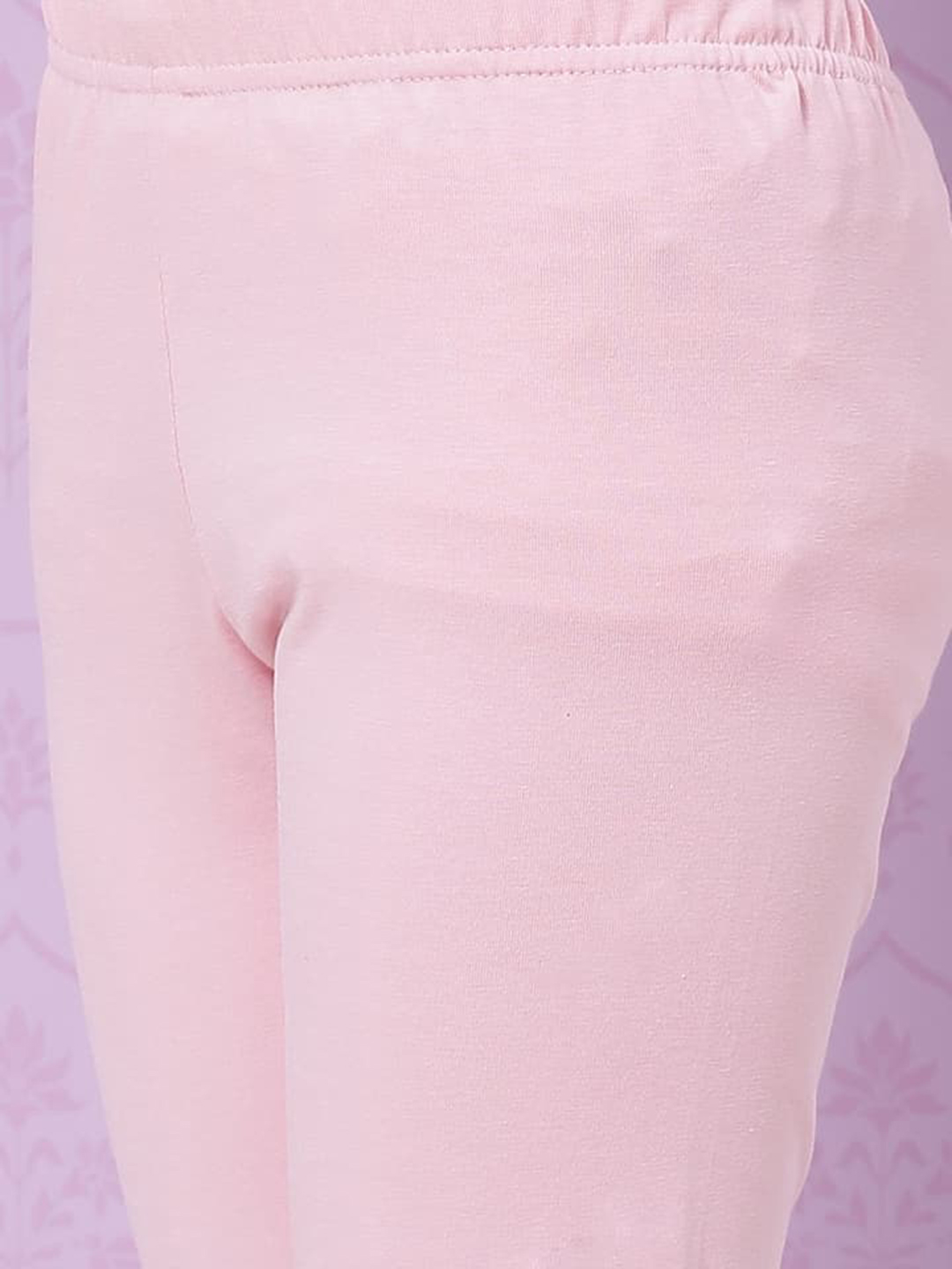 Pink Polyester Flared Printed Suit Set image number 3
