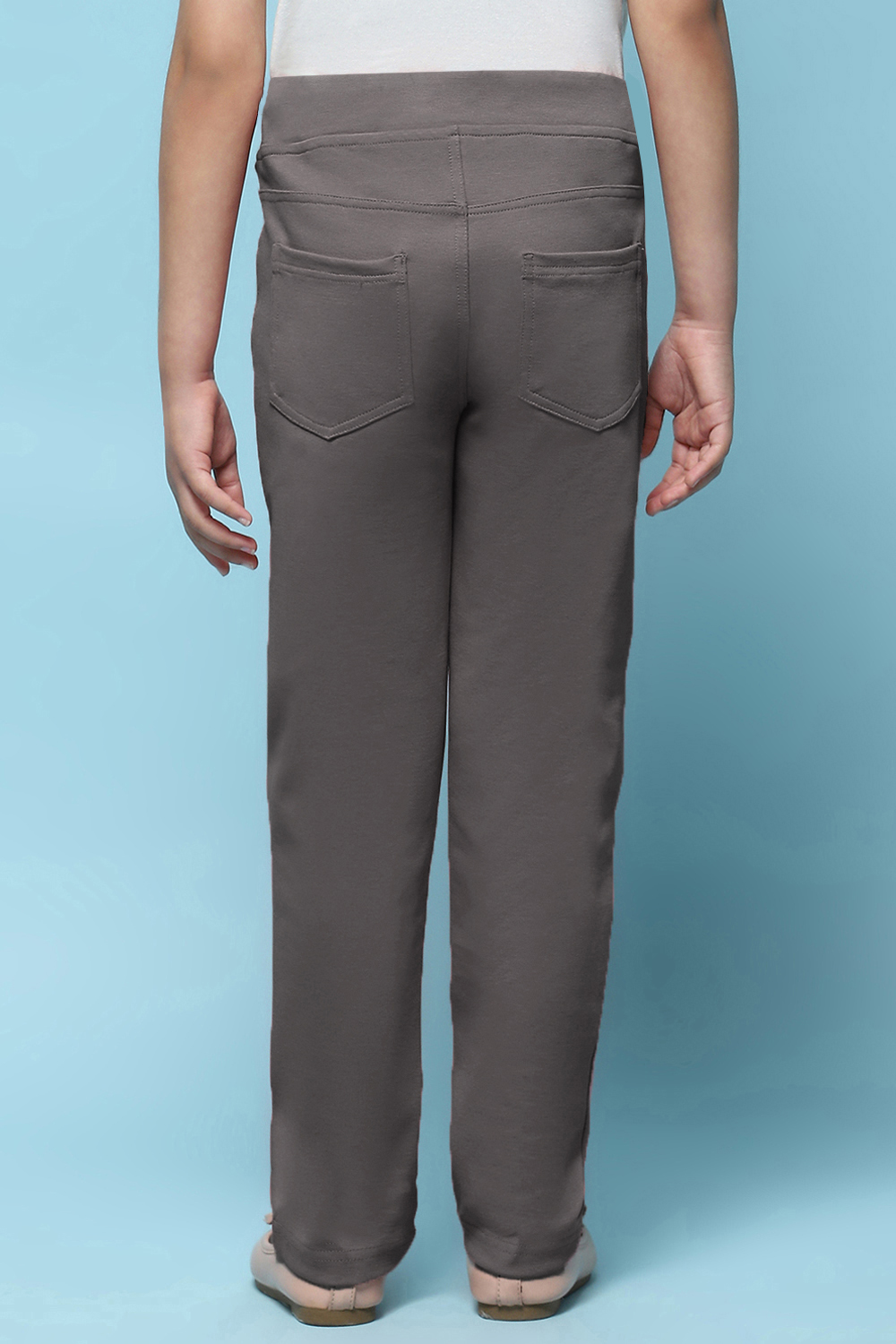 Black Cotton Lycra Skinny Jeggings image number 5