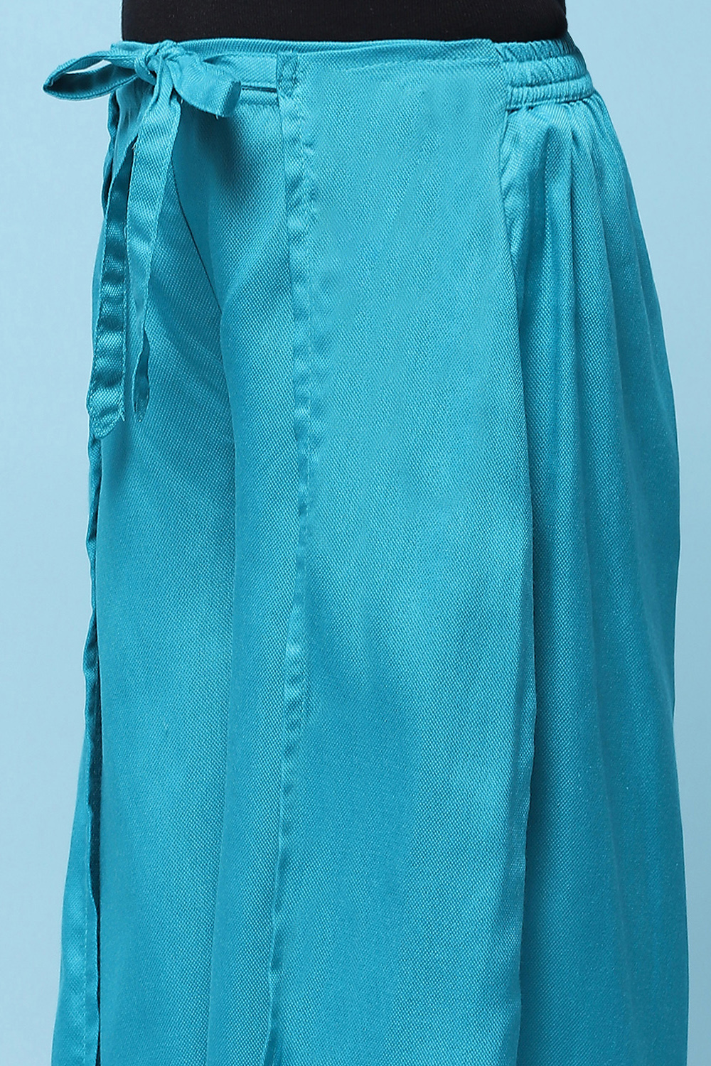 White Tencel Dobby Flared Pants image number 1