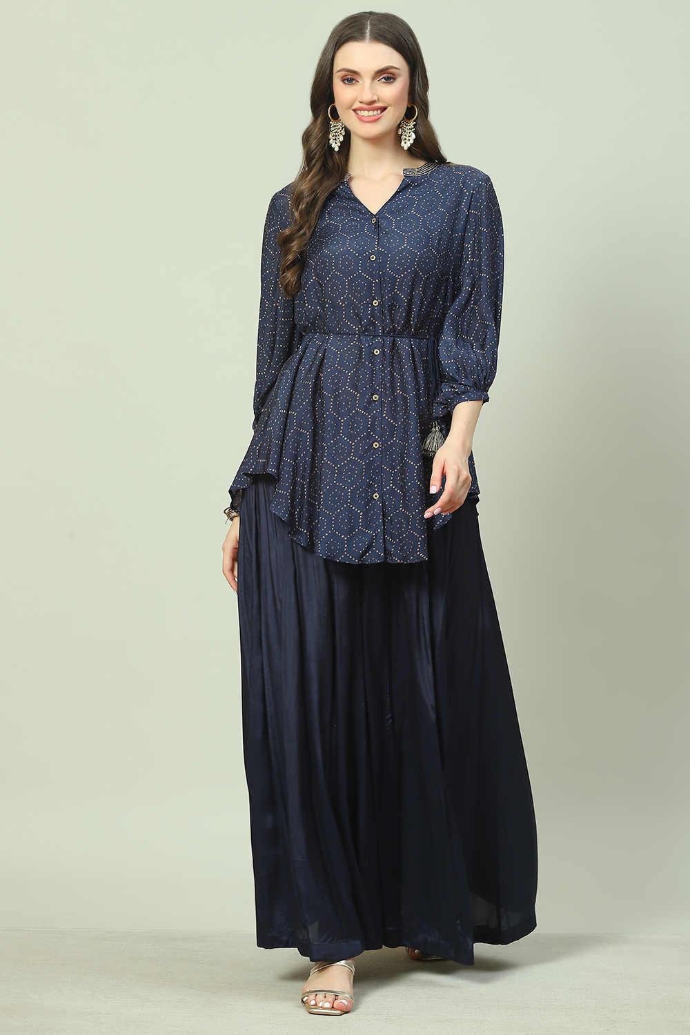 Navy LIVA Co-ord Set image number 5