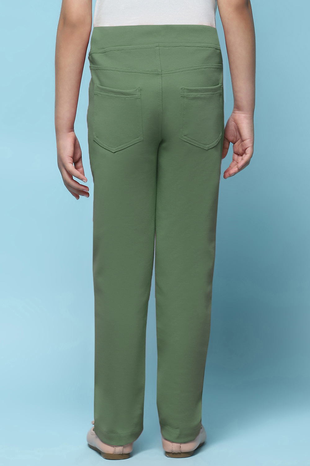 Black Cotton Lycra Skinny Jeggings image number 5